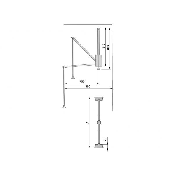 Lift pentru haine GeMax 600 mm-830 mm MG-CT21 [4]