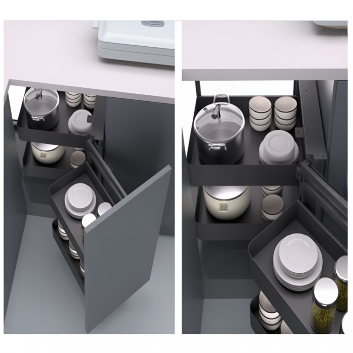 Magic Corner extractibil, reversibil si articulat, pentru corp de 900 mm, finisaj gri grafit [3]