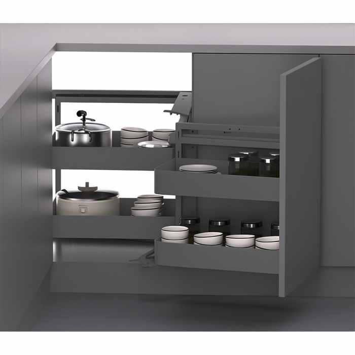 Magic Corner extractibil, reversibil si articulat, pentru corp de 900 mm, finisaj gri grafit [1]
