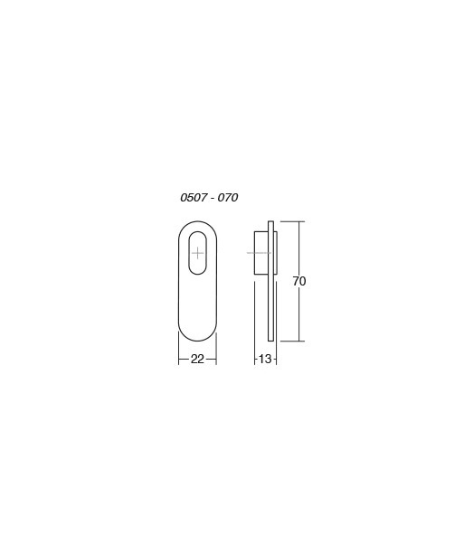 Maner, buton Oblong din piele maro pentru mobilier, cu ornament finisaj auriu periat, L:70 mm [3]