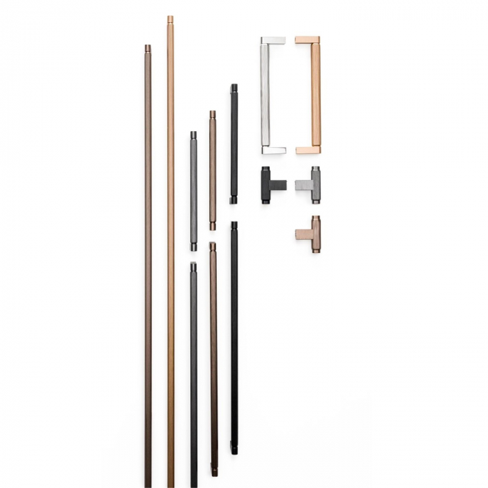 Maner lung pentru mobila Brooklyn, finisaj bronz periat, L:1066 mm [5]