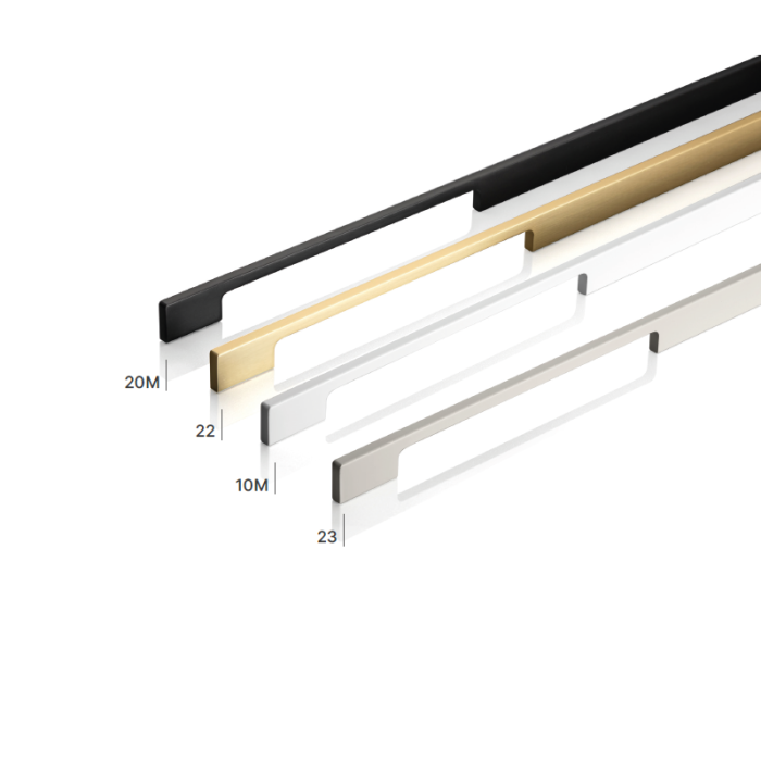 Mâner lung pentru mobilă Extend GTV, negru mat GT, L: 1200 mm [2]