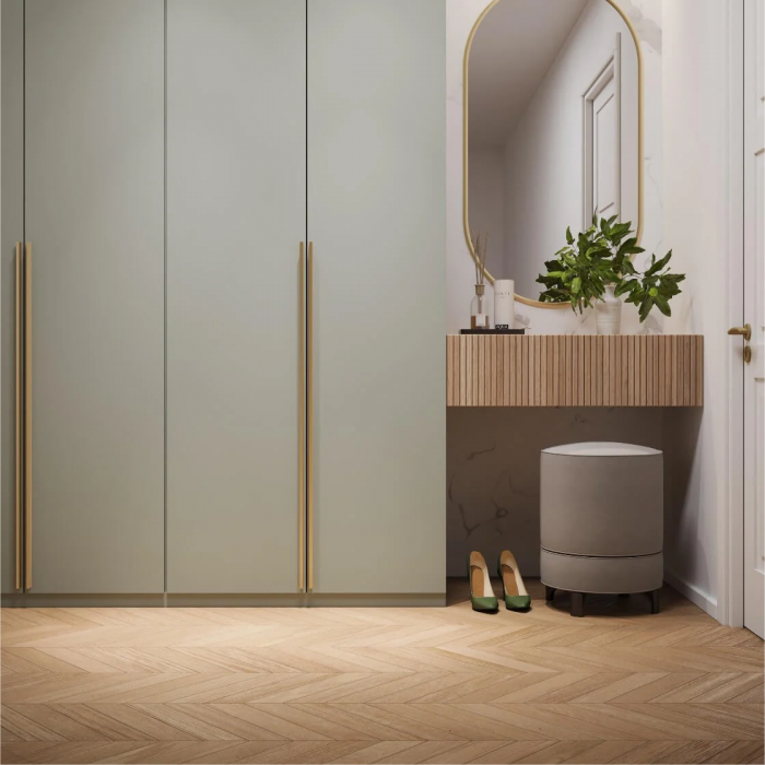 Maner lung pentru mobila Groove, finisaj auriu deschis periat GT, L:1200 mm [3]