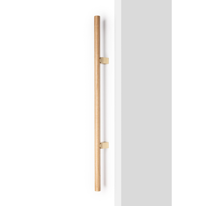 Maner lung pentru mobila Kumo Wood Big One, finisaj stejar / alama periata, L:1596 mm [4]