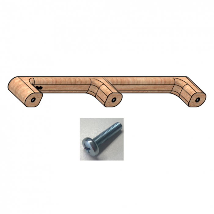 Maner lung pentru mobila Luv Wood Big, finisaj natur, L:1026,5 mm [6]