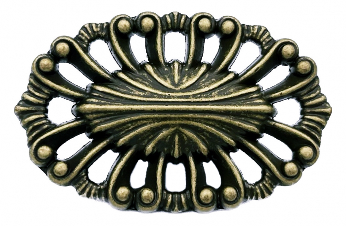 Maner pentru mobila Alia, finisaj alama antichizata CB, 32 mm [2]