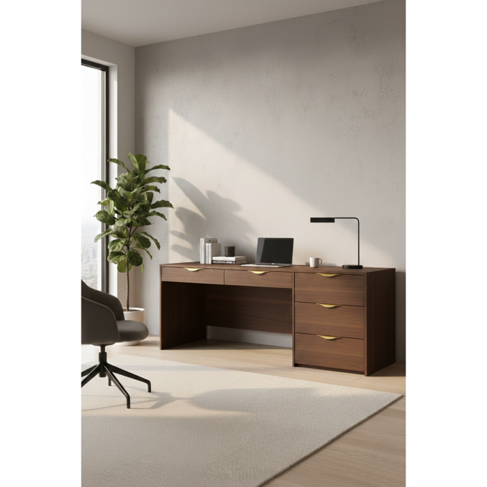 Maner pentru mobila Alvera, finisaj alama periata satin, L:150 mm [5]