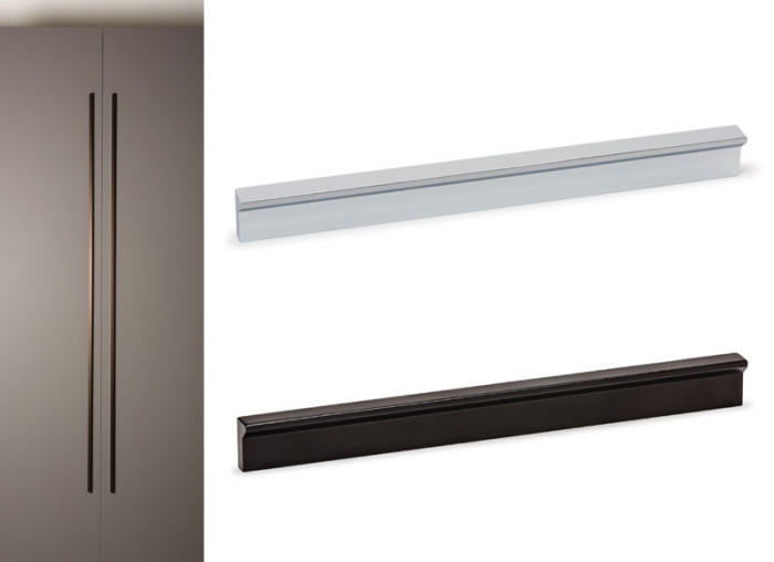 Maner pentru mobila Angle, finisaj maro metalizat, L 1480 mm [6]