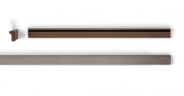 Maner pentru mobila Angle, finisaj maro metalizat, L 1480 mm [3]