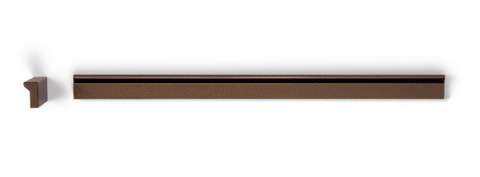 Maner pentru mobila Angle, finisaj maro metalizat, L 1480 mm [2]