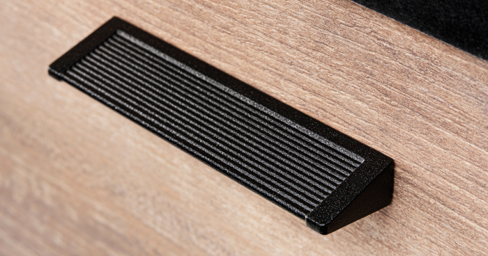 Maner pentru mobila Backk, finisaj negru texturat, L:116 mm [3]