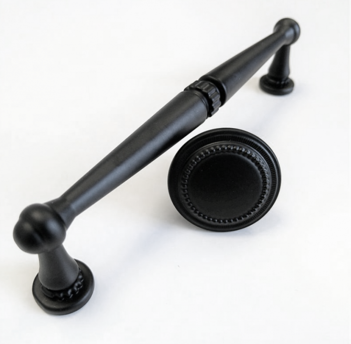 Maner pentru mobila Baroc, finisaj negru mat, L:175 mm [3]