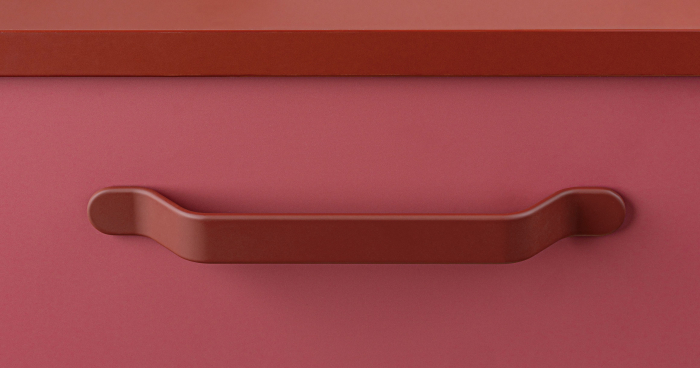 Maner pentru mobila Belt, finisaj rosu volcano, L: 221.3 mm [5]