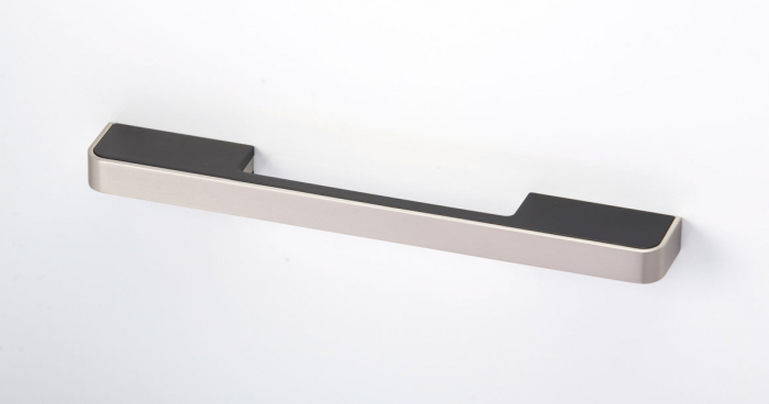 Maner pentru mobila Blok, finisaj nichel periat/negru mat, L:217 mm [2]
