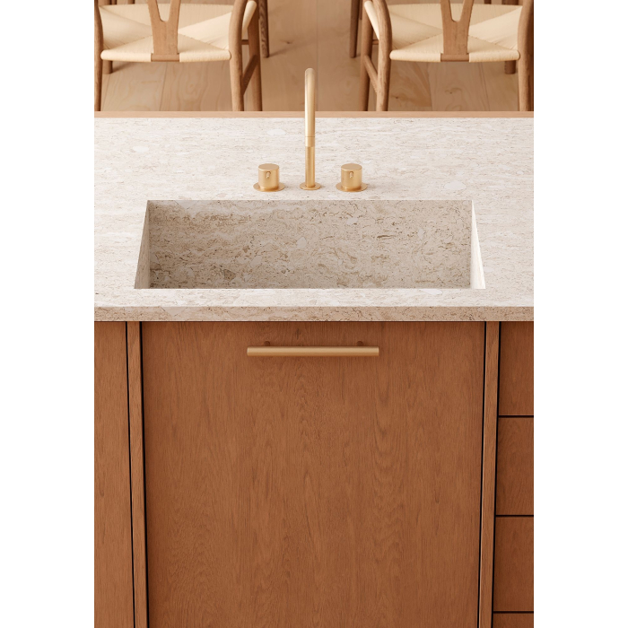 Maner pentru mobila Boto, finisaj alama cava periata, L:226 mm [6]