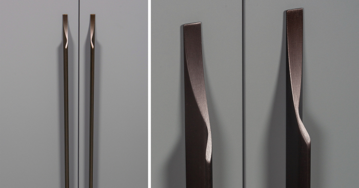 Maner pentru mobila Brikk, finisaj bronz antichizat, L:490 mm [3]