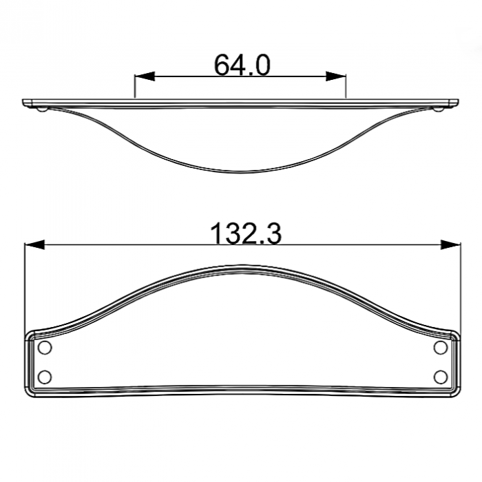 Maner pentru mobila Calypso, finisaj alama antichizata CB, 64 mm [6]