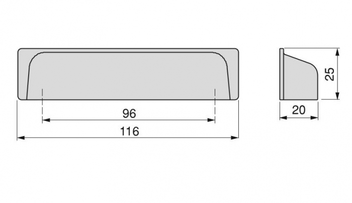 Maner pentru mobila Casablanca 9357914, finisaj negru mat, L:116 mm [4]