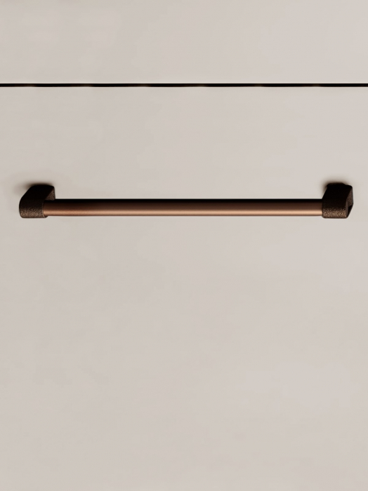 Maner pentru mobila Casey, finisaj maro metalic texturat / bronz mat, L:339 mm [3]