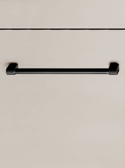 Maner pentru mobila Casey, finisaj negru lava texturat / negru mat, L:339 mm [3]
