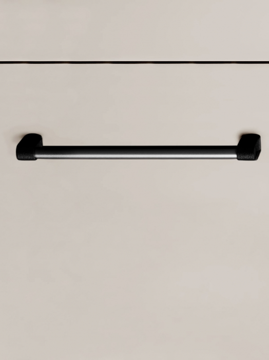Maner pentru mobila Casey, finisaj negru lava texturat / negru titan lustruit, L:339 mm [3]
