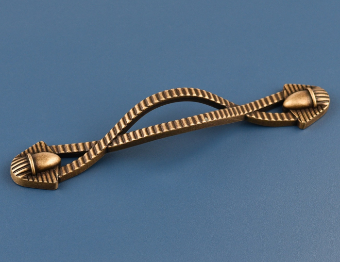 Maner pentru mobila Cleopatra, finisaj alama antichizata CB, 128 mm [5]