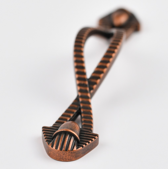 Maner pentru mobila Cleopatra, finisaj cupru antichizat CB, 128 mm [3]