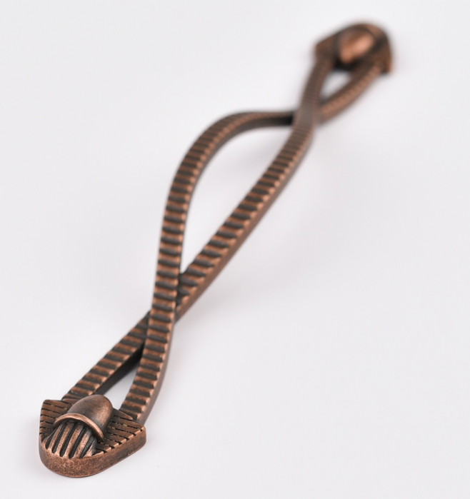 Maner pentru mobila Cleopatra, finisaj cupru antichizat CB, 192 mm [3]