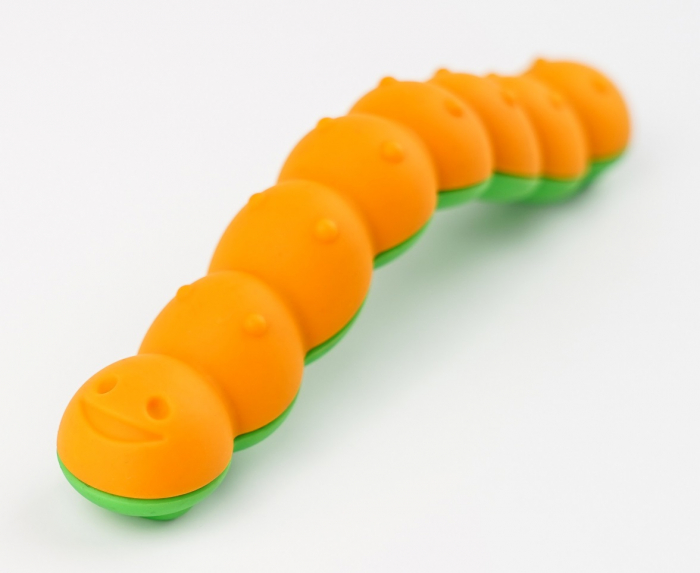 Maner pentru mobila copii Joy Omida, finisaj portocaliu cu burtica verde CB, 128 mm [3]