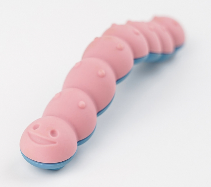 Maner pentru mobila copii Joy Omida, finisaj roz cu burtica bleu CB, 128 mm [3]