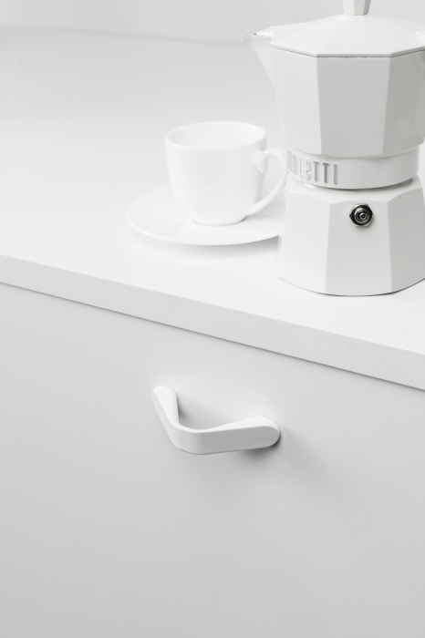 Maner pentru mobila Dropp, finisaj alb mat, L:84 mm [4]