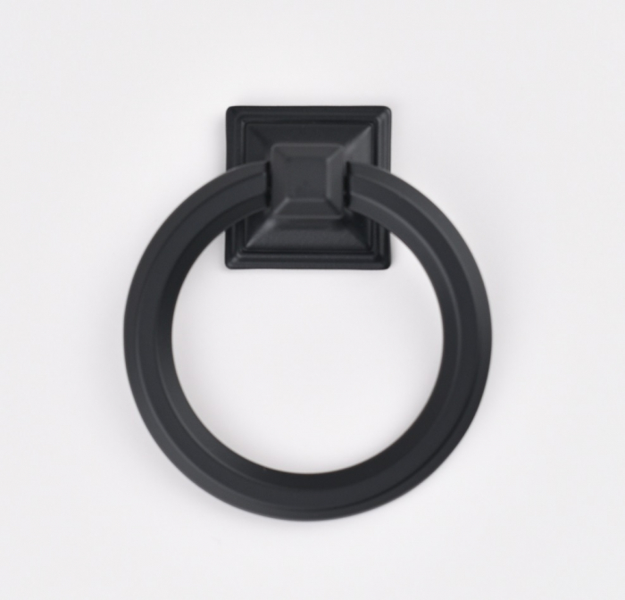 Maner pentru mobila Enzo Square, finisaj negru mat CB, Ø 75 mm [2]