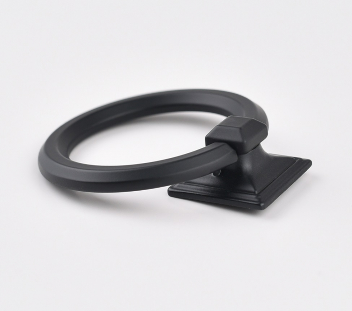 Maner pentru mobila Enzo Square, finisaj negru mat CB, Ø 75 mm [4]