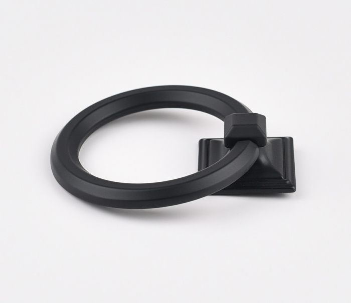 Maner pentru mobila Enzo Square, finisaj negru mat CB, Ø 75 mm [3]