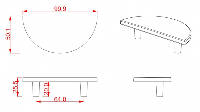 Maner pentru mobila Esme, finisaj negru mat CB, 64 mm [2]