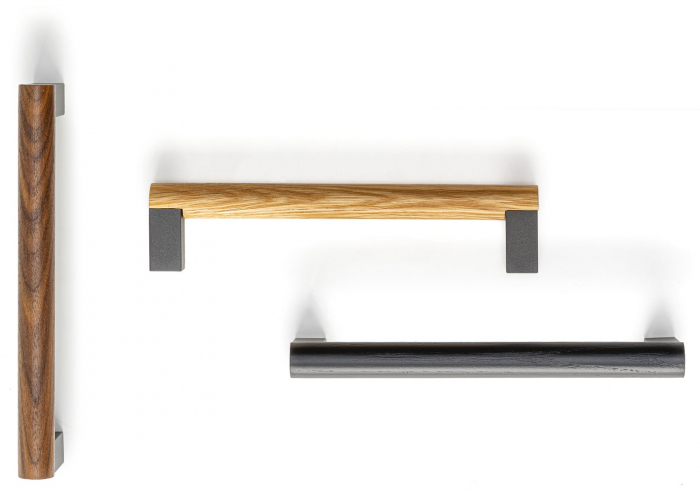 Maner pentru mobila Eto, finisaj gri lava/nuc, L:174.6 mm [5]