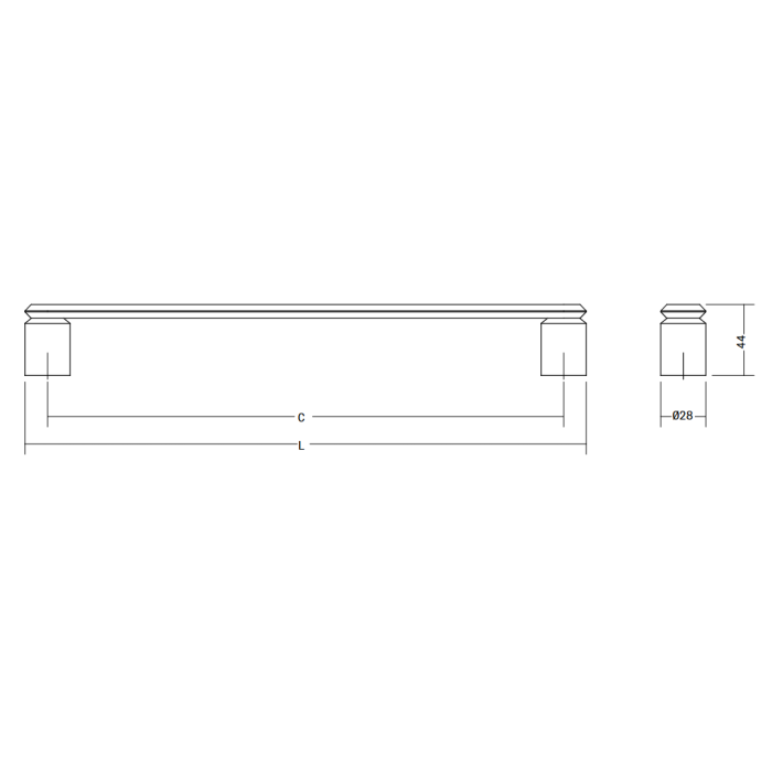 Maner pentru mobila Fase Big, finisaj otel inoxidabil, L:348 mm [2]