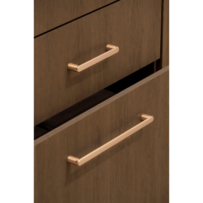 Maner pentru mobila Fase, finisaj alama cava periata, L:177 mm [3]