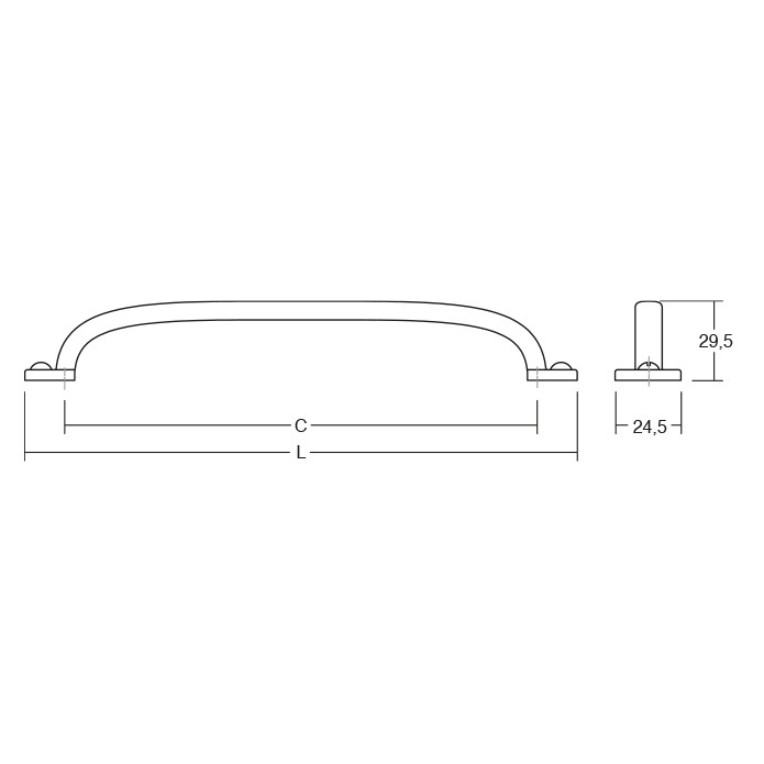 Maner pentru mobila Firm, finisaj negru texturat, L:349,8 mm [3]