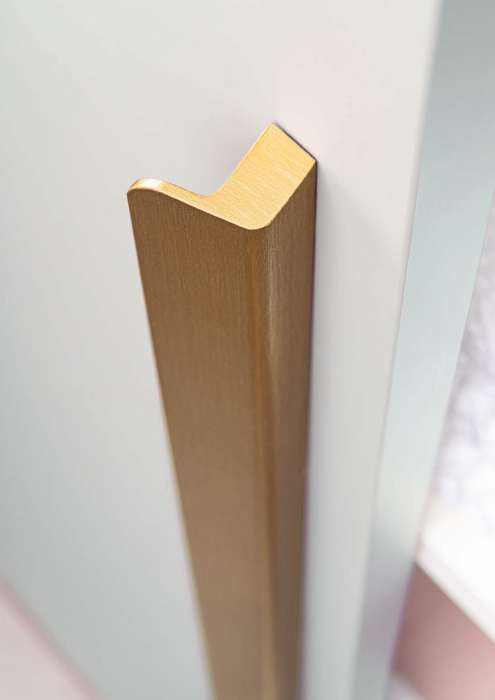 Maner pentru mobila Flapp Aluminium, finisaj alama cava periata, L:1100 mm [2]