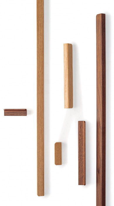 Maner pentru mobila Flapp Wood, finisaj nuc, L:70 mm [2]