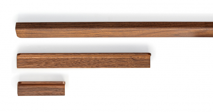Maner pentru mobila Flapp Wood, finisaj nuc, L:70 mm [4]