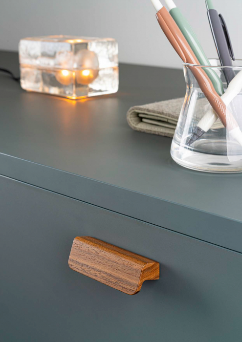 Maner pentru mobila Flapp Wood, finisaj nuc, L:200 mm [2]