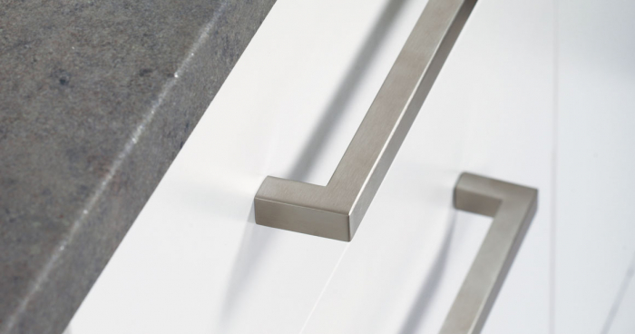 Maner pentru mobila Fort, finisaj otel inoxidabil periat, L:142 mm [2]