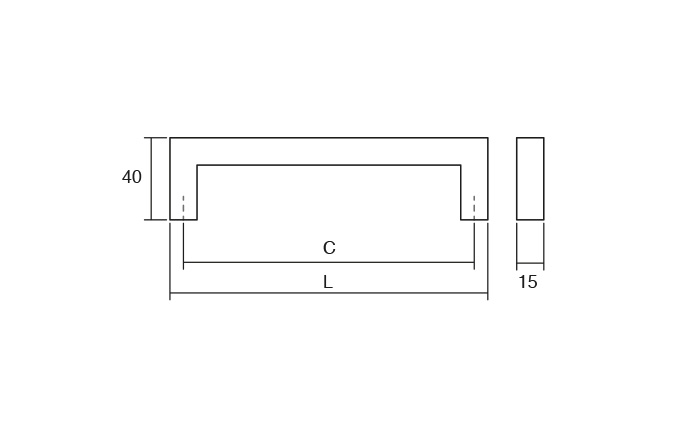Maner pentru mobila Fort, finisaj otel inoxidabil periat, L:707 mm [4]