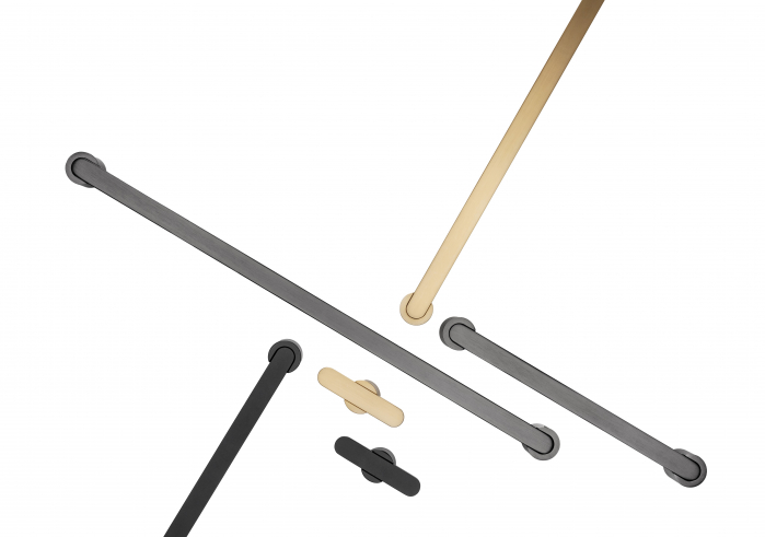 Maner pentru mobila Fusion, finisaj negru titan, L:180 mm [2]