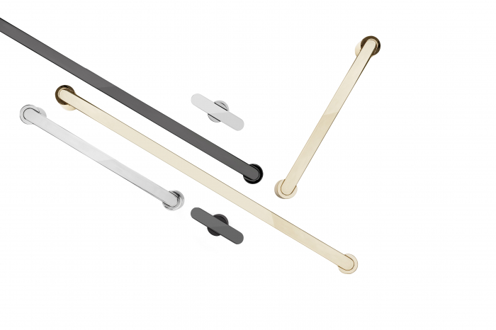 Maner pentru mobila Fusion, finisaj nichel lucios, L:340 mm [2]