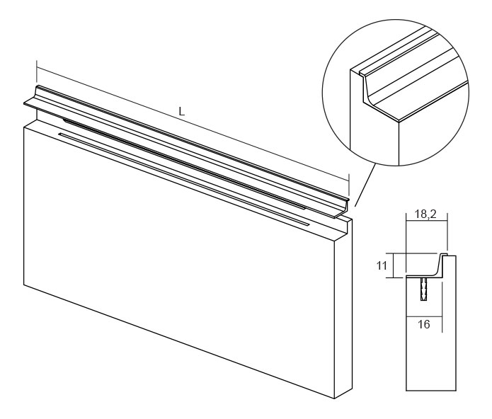 Maner pentru mobila Grada, finisaj negru mat, L:1197 mm [2]