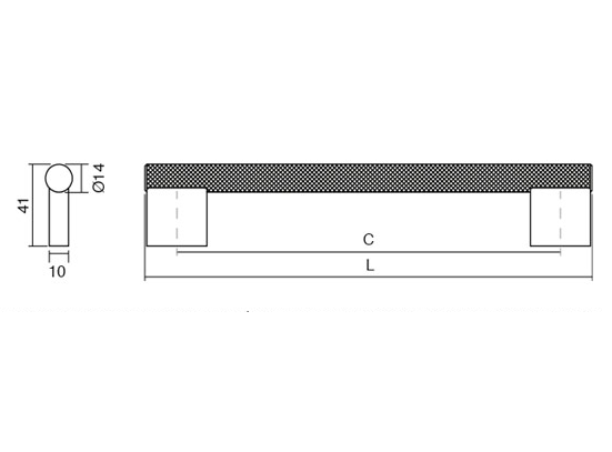 Maner pentru mobila Graf Big, finisaj alama intunecata periata, L:224 mm [5]