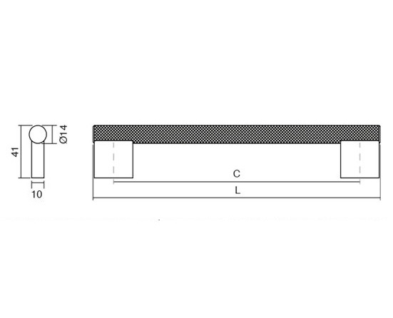 Maner pentru mobila Graf Big, finisaj negru periat, L:352 mm [6]
